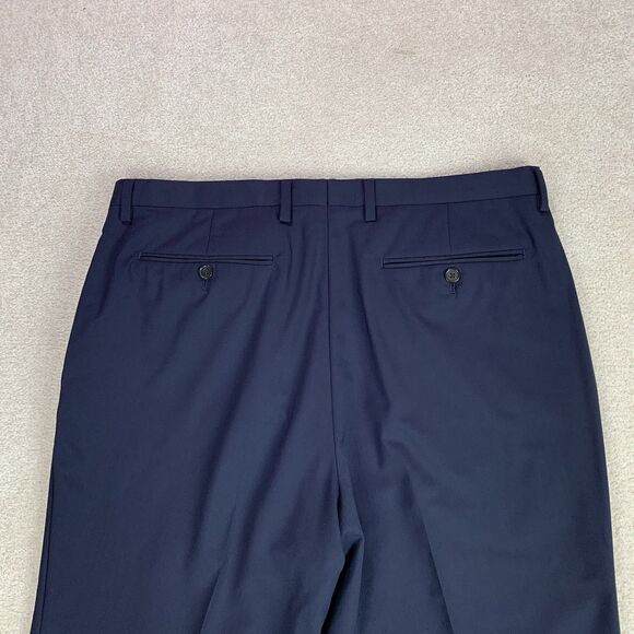 Banana Republic Italian Wool Dress Pant Mens 36 (Fits 38)  Blue Marzotto Stretch - Picture 5 of 14